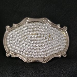 Sparkling Silver Rhinestone Buckle